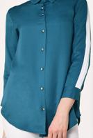 Vêtements hijab BLEU TUNIQUE CHEMISE RAYÉE 1881