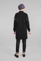 Hijab clothing BLACK ZIPPED SEQUINNED TUNIC 1912