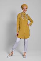 Hijab clothing ORANGE EMBROIDERED COTTON TUNIC 2174 