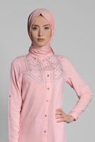 Hijab clothing POWDER EMBROIDERED COTTON TUNIC 2174 