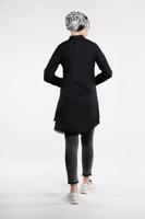 Tesettür giyim SİYAH ETEK UCU PÜSKÜLLÜ TUNİK 2243