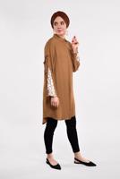 Tesettür giyim TABA PUL PAYETLİ PAMUKLU TUNİK 2414