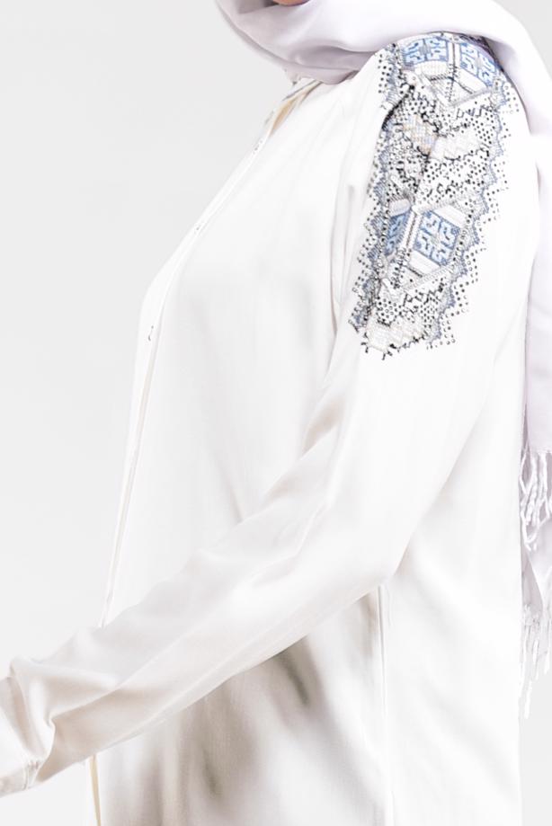 Vêtements hijab  EMBELLISHED SHIRT TUNIC 2691 - TRENDTESETTÜR