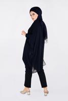 Tesettür giyim LACİVERT MULTİ ŞİFON 2&prime;Lİ TUNİK 2819 