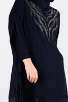 Tesettür giyim LACİVERT MULTİ ŞİFON 2&prime;Lİ TUNİK 2819 