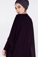 Vêtements hijab PRUNE TUNIQUE EN MOUSSELINE EMBELLIE 2819