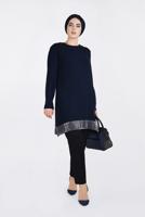 Vêtements hijab BLEU MARINE TUNIQUE EMBELLIE 2822