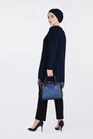 Vêtements hijab BLEU MARINE TUNIQUE EMBELLIE 2822