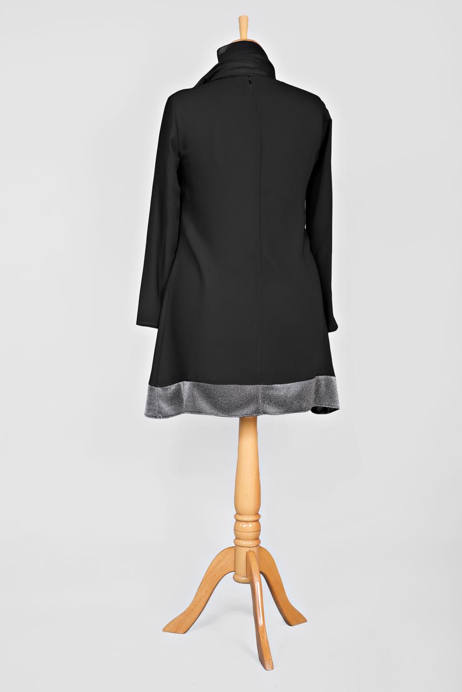 Vêtements hijab NOIR TUNIQUE EMBELLIE 2822