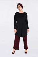 Tesettür giyim SİYAH BONCUK İŞLEMELİ TUNİK 2823 