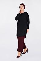 Tesettür giyim SİYAH BONCUK İŞLEMELİ TUNİK 2823 