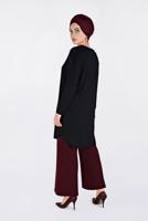 Tesettür giyim SİYAH BONCUK İŞLEMELİ TUNİK 2823 