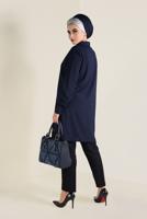 Vêtements hijab BLEU MARINE TUNIQUE CHEMISE À SEQUINS 2824