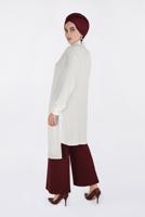 Tesettür giyim KREM PUL PAYET DETAYLI TUNİK 2825 
