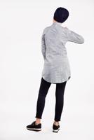 Vêtements hijab GRIS CHEMISE BRODÉE 3103 