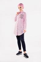 Hijab clothing PINK EMBROIDERED SHIRT 3103 