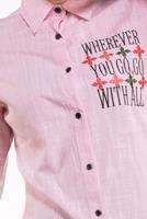 Hijab clothing PINK EMBROIDERED SHIRT 3103 