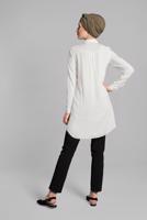 Hijab clothing WHITE EMBROIDERED SHIRT 3174 