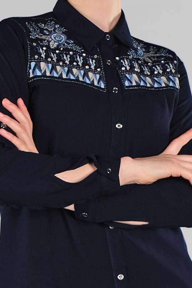 Vêtements hijab  EMBROIDERED SHIRT 3174  - TRENDTESETTÜR