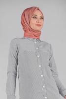 Hijab clothing BLACK STRIPPED SHIRT 3333