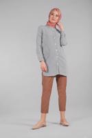 Hijab clothing BLACK STRIPPED SHIRT 3333