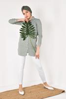 Hijab clothing GREEN STRIPPED SHIRT 3333