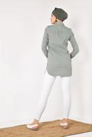 Hijab clothing GREEN STRIPPED SHIRT 3333