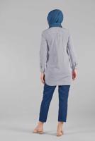 Hijab clothing NAVY BLUE STRIPPED SHIRT 3333
