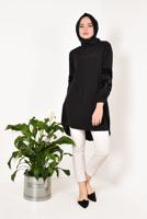 Hijab clothing BLACK SEQUINNED TUNIC 3412