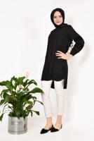 Hijab clothing BLACK SEQUINNED TUNIC 3412