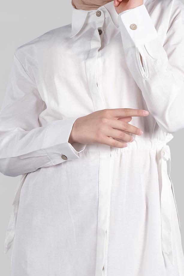 Hijab clothing  SMOCKED-WAIST TUNIC 3622 - TRENDTESETTÜR