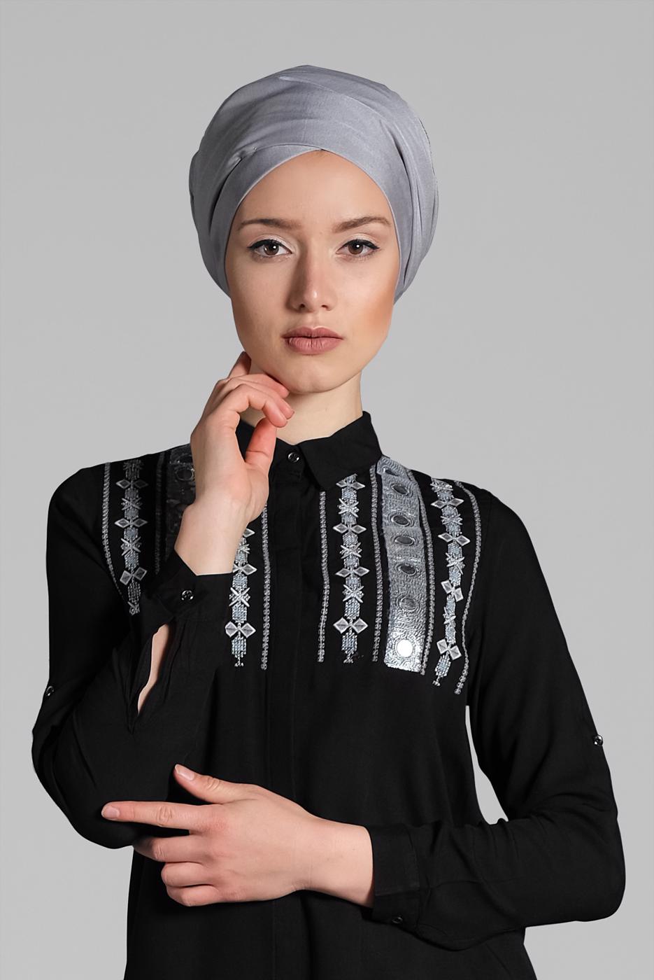 Vêtements hijab NOIR Tunique T 3691