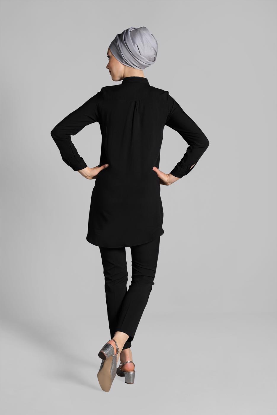 Vêtements hijab NOIR Tunique T 3691