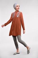 Vêtements hijab BRUN Tunique T 3691