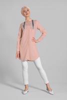 Hijab clothing POWDER Sequin Embroidered Tunic T 3691