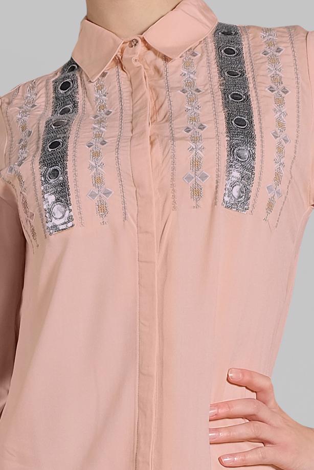 Vêtements hijab  Sequin Embroidered Tunic T 3691 - TRENDTESETTÜR
