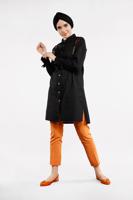 Tesettür giyim SİYAH RENKLİ NAKIŞLI TUNİK 4067