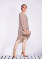 Tesettür giyim PUDRA BONCUKLU PARILTILI TUNİK 4078