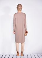 Tesettür giyim PUDRA BONCUKLU PARILTILI TUNİK 4078