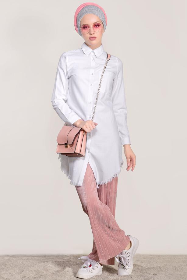 Vêtements hijab  FRINGED-HEM TUNIC  4129 - TRENDTESETTÜR