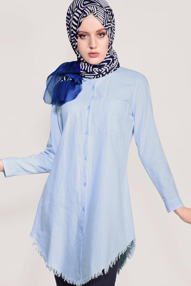 Vêtements hijab  FRINGED-HEM TUNIC  4129 - TRENDTESETTÜR
