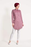 Vêtements hijab ROUGE TUNIQUE À FRANGES 4129 