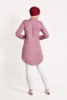 Vêtements hijab ROUGE TUNIQUE À FRANGES 4129 