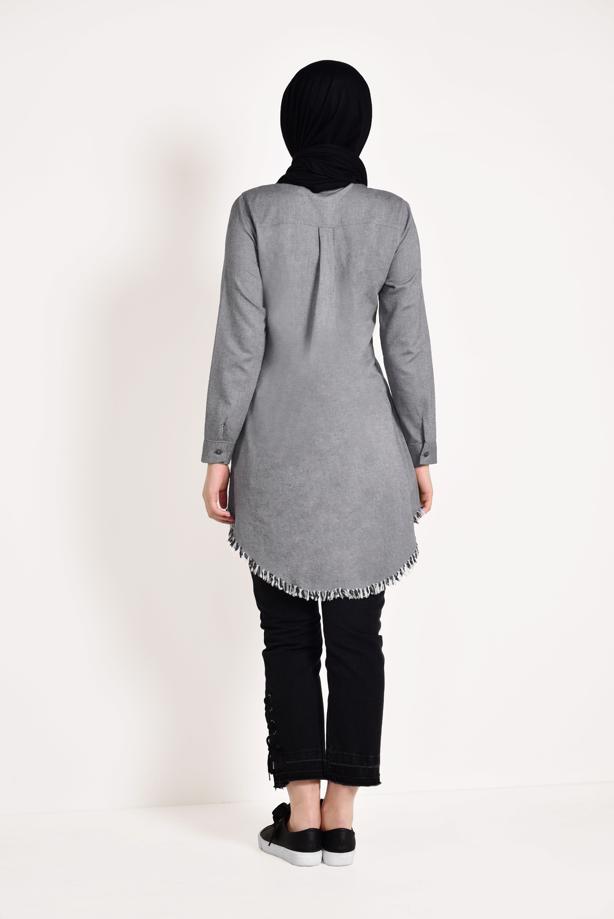 Vêtements hijab  FRINGED-HEM TUNIC  4129 - TRENDTESETTÜR
