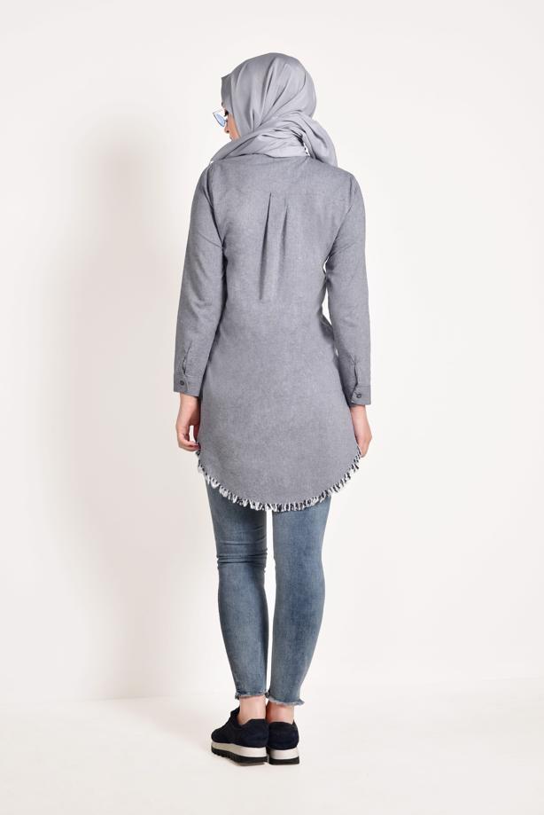 Vêtements hijab  FRINGED-HEM TUNIC  4129 - TRENDTESETTÜR