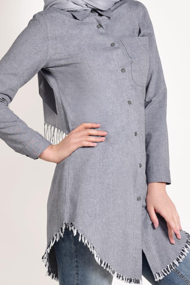 Vêtements hijab  FRINGED-HEM TUNIC  4129 - TRENDTESETTÜR