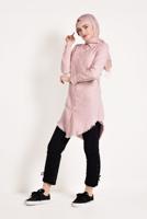 Vêtements hijab POUDRE TUNIQUE À FRANGES 4129 