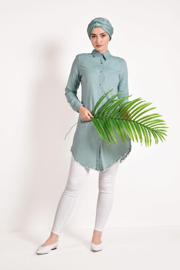 Vêtements hijab  FRINGED-HEM TUNIC  4129 - TRENDTESETTÜR