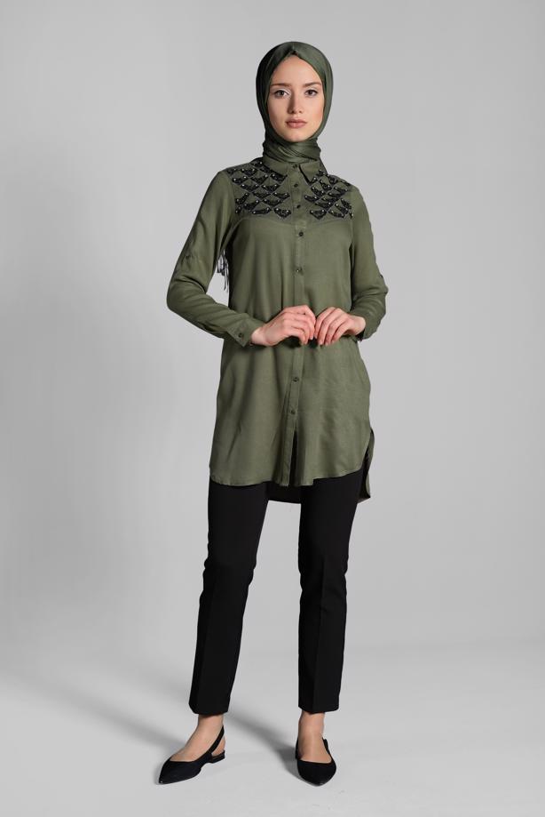Vêtements hijab  TUNIC WITH SLITS 4174  - TRENDTESETTÜR