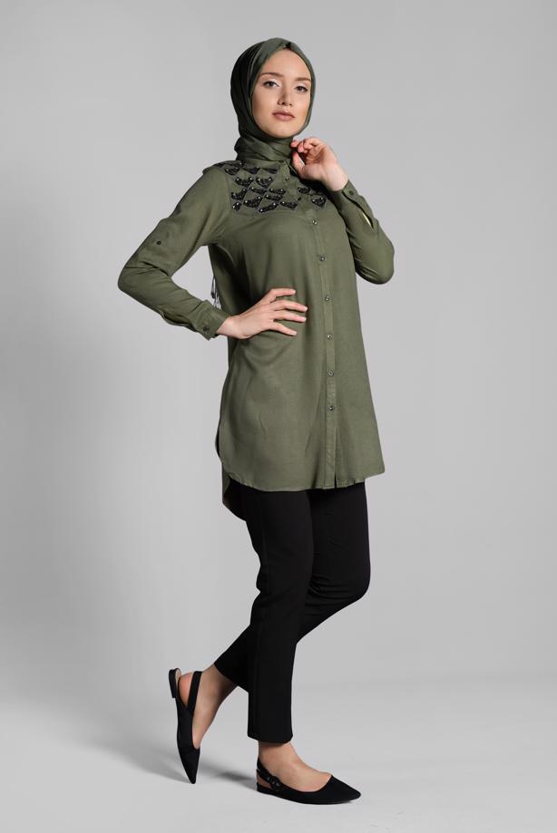 Vêtements hijab  TUNIC WITH SLITS 4174  - TRENDTESETTÜR